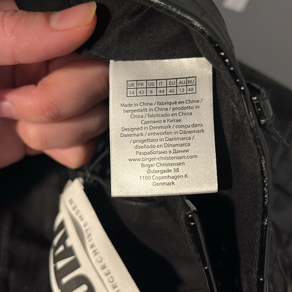 NWT ROTATE Berger Christensen Rotie Pant Snake Effect Black Faux Leather Size 8 - Picture 7 of 7